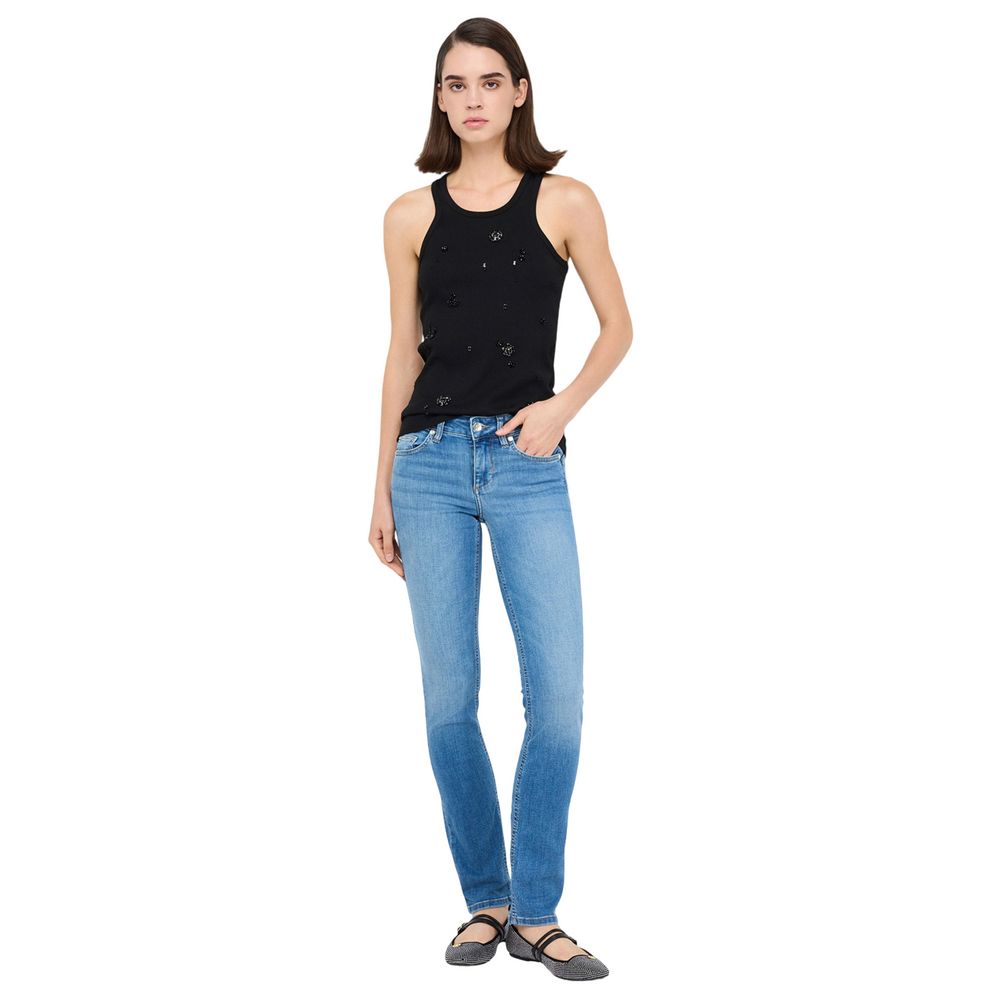 Liu Jo Hellblaue Baumwoll-Skinny-Jeans