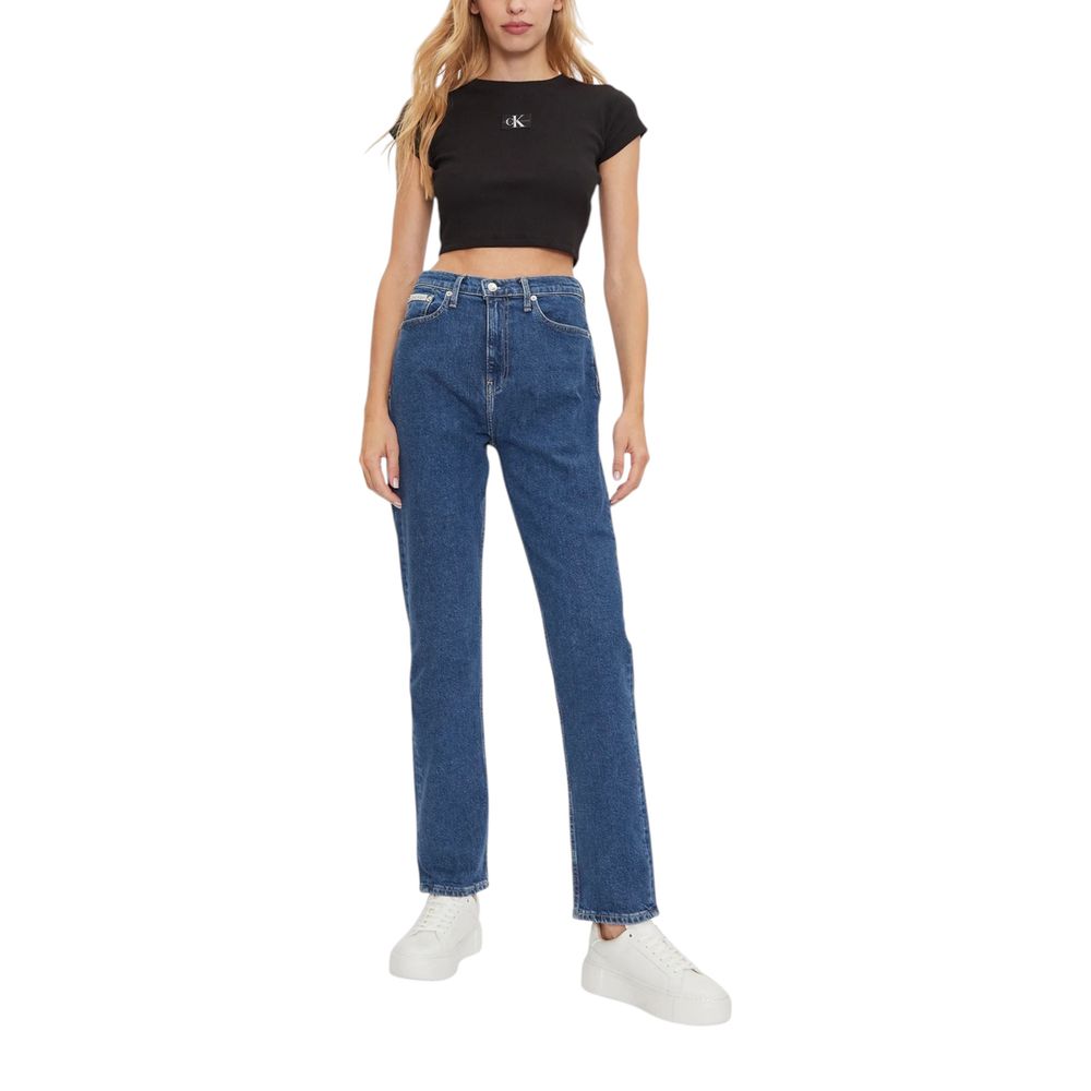 Calvin Klein Jeans Blaue Baumwoll-Skinny-Jeans
