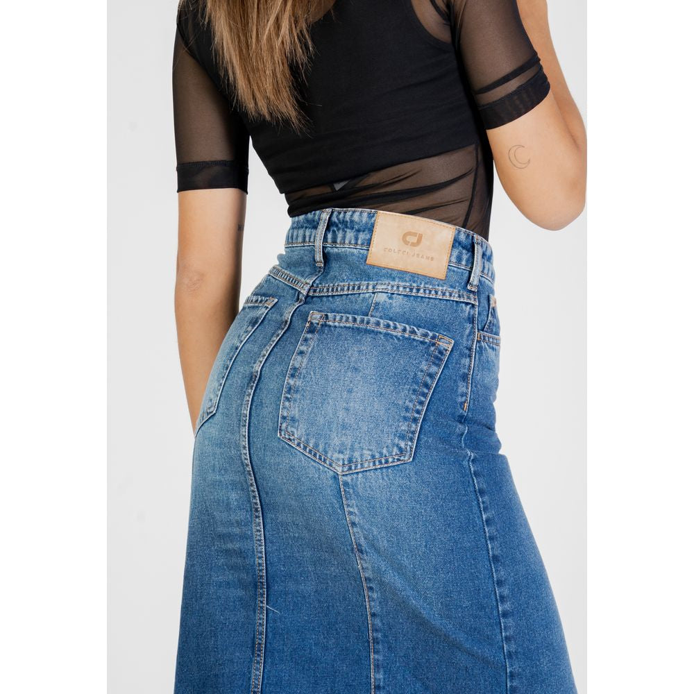 Colcci Blauer Langer Baumwollrock