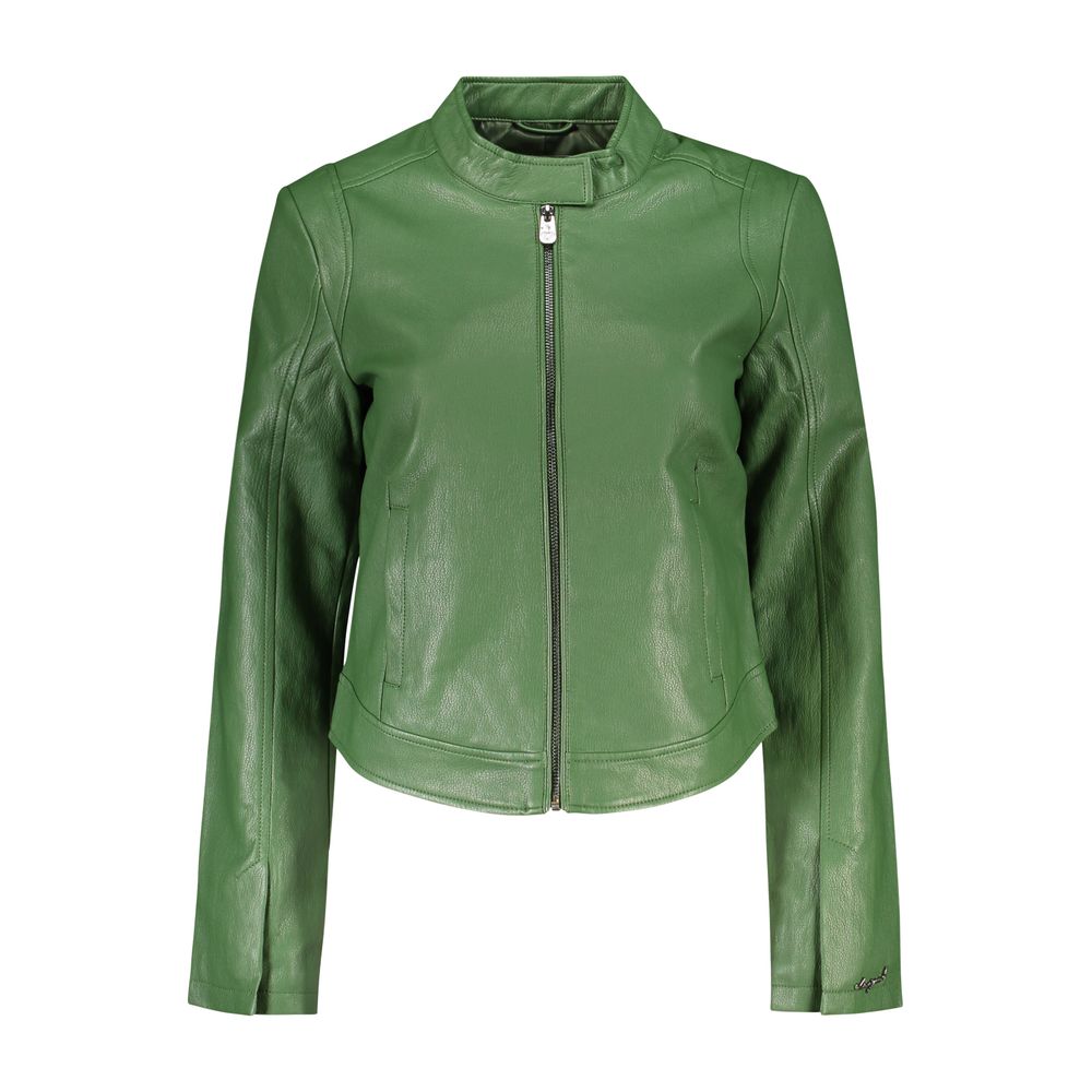 Desigual Grüne Polyurethan Damenjacke