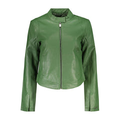 Desigual Grüne Polyurethan Damenjacke