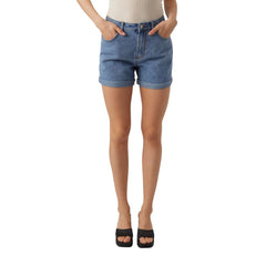 Vero Moda Lichtblauwe Katoenen Korte Broek