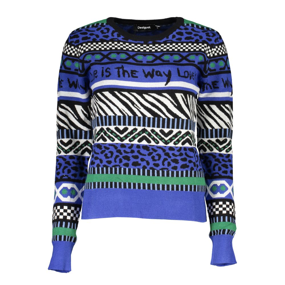 Desigual Blauer Viskose-Pullover für Damen
