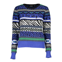 Desigual Blauer Viskose-Pullover für Damen