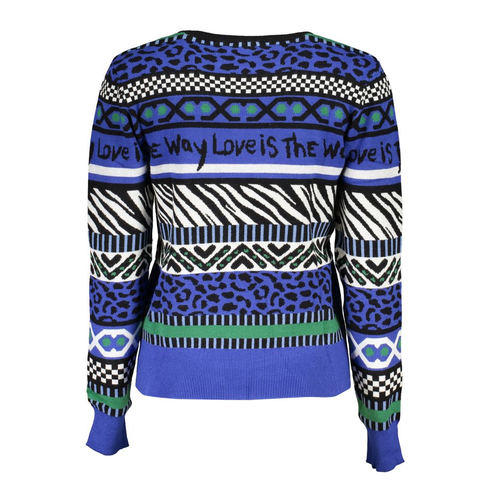 Desigual Blauer Viskose-Pullover für Damen