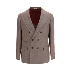 Brunello Cucinelli Bruine Linnen Blazer