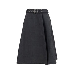 Ganni Grijze Gerecyclede Polyester Lange Rok