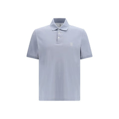 Brunello Cucinelli Blauw Katoenen Poloshirt