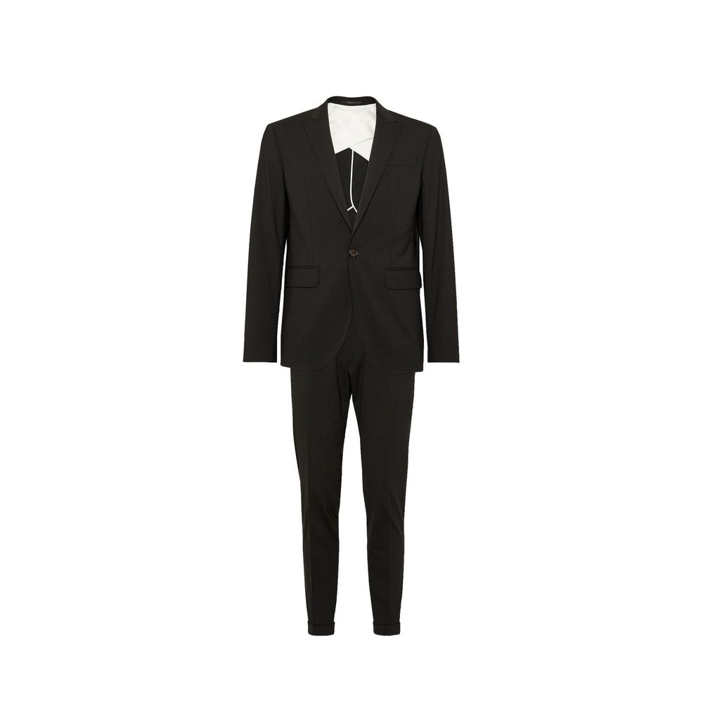 Dsquared² Schwarzer Zweiteiler-Anzug aus Elastan
