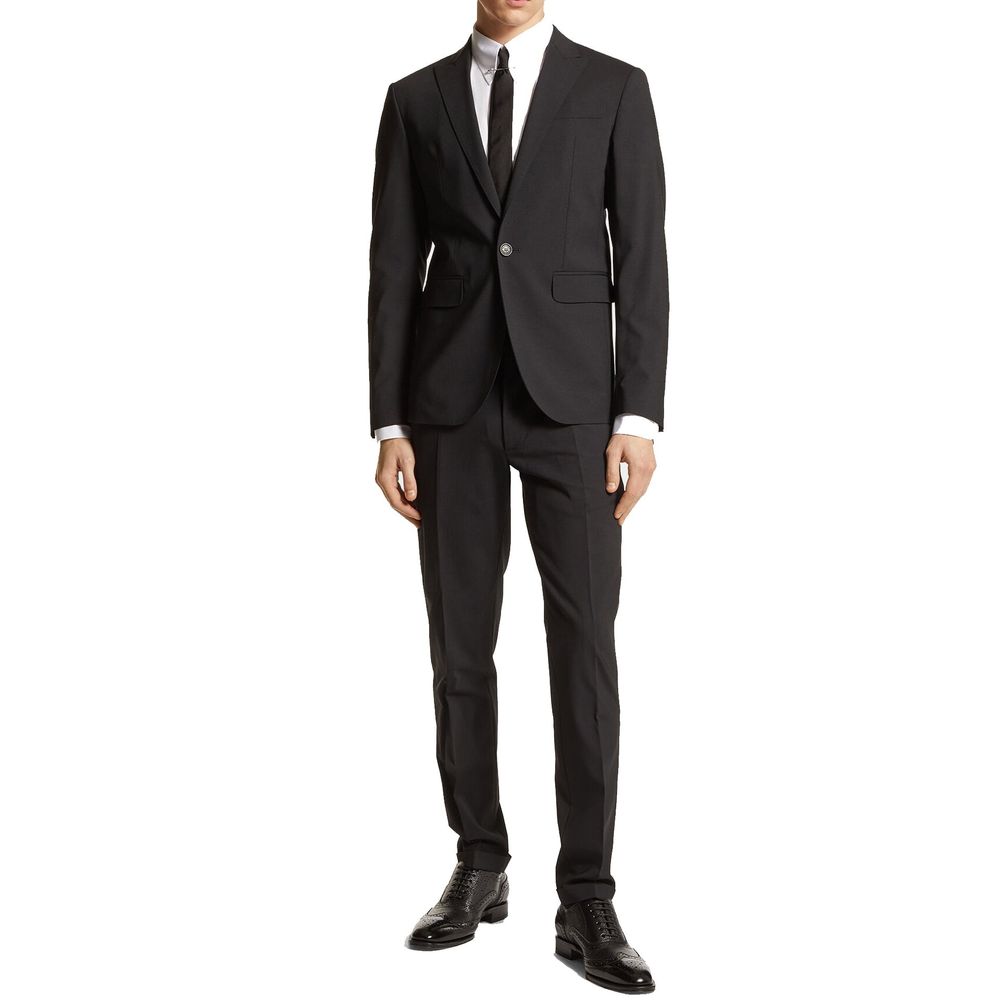 Dsquared² Schwarzer Zweiteiler-Anzug aus Elastan