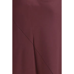 PINKO Bordeaux Marabou Casual Dress