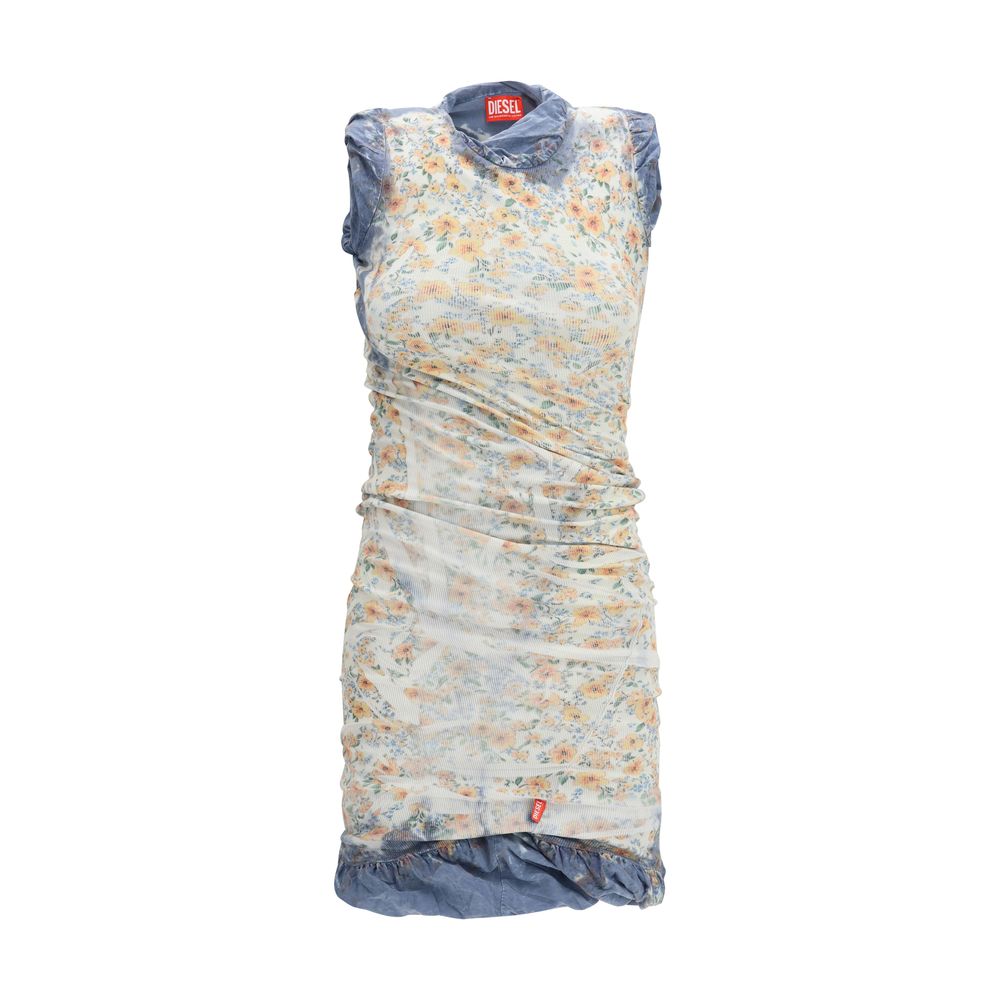 Diesel Mehrfarbiges Baumwoll-Freizeitkleid