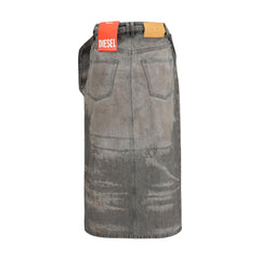 Dieselgrijze lyocell midirok