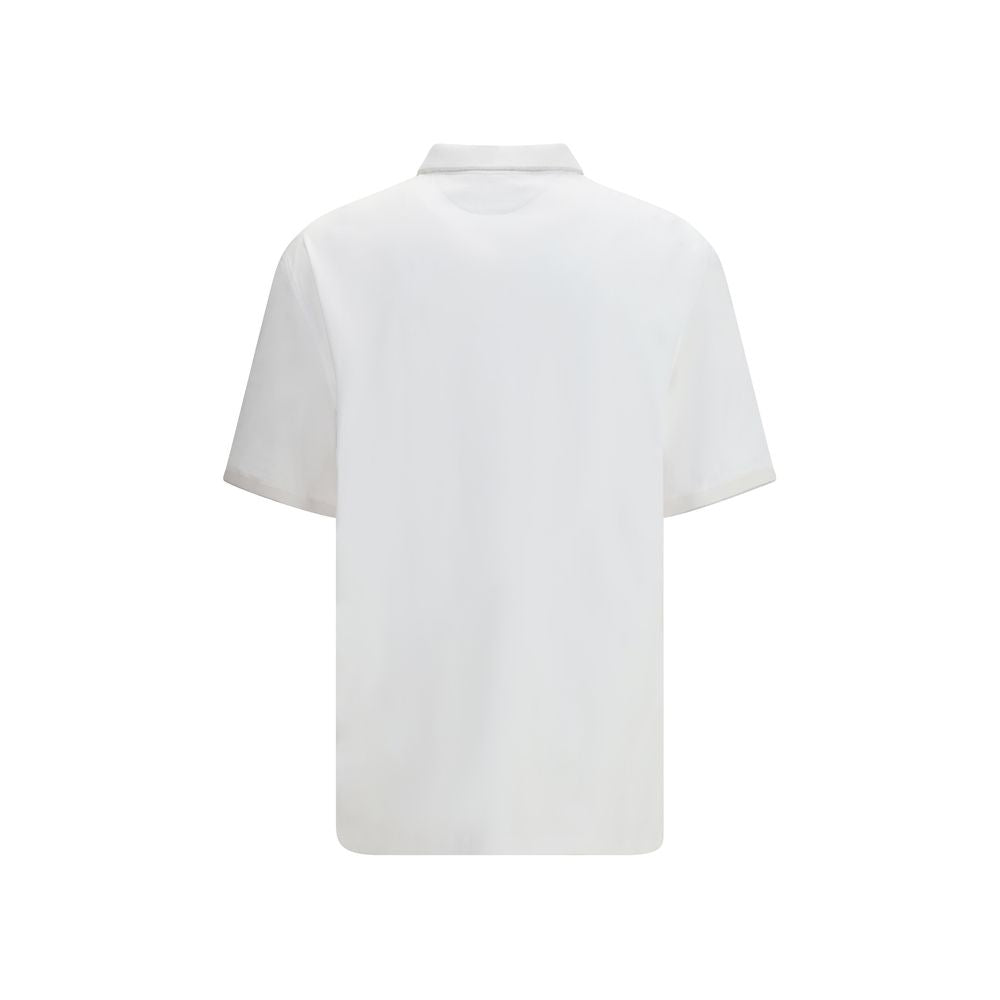 Brunello Cucinelli Weißes Baumwoll-Poloshirt