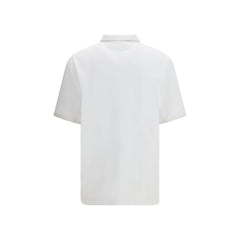 Brunello Cucinelli Weißes Baumwoll-Poloshirt