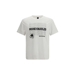Moose Knuckles Wit Katoenen T-shirt