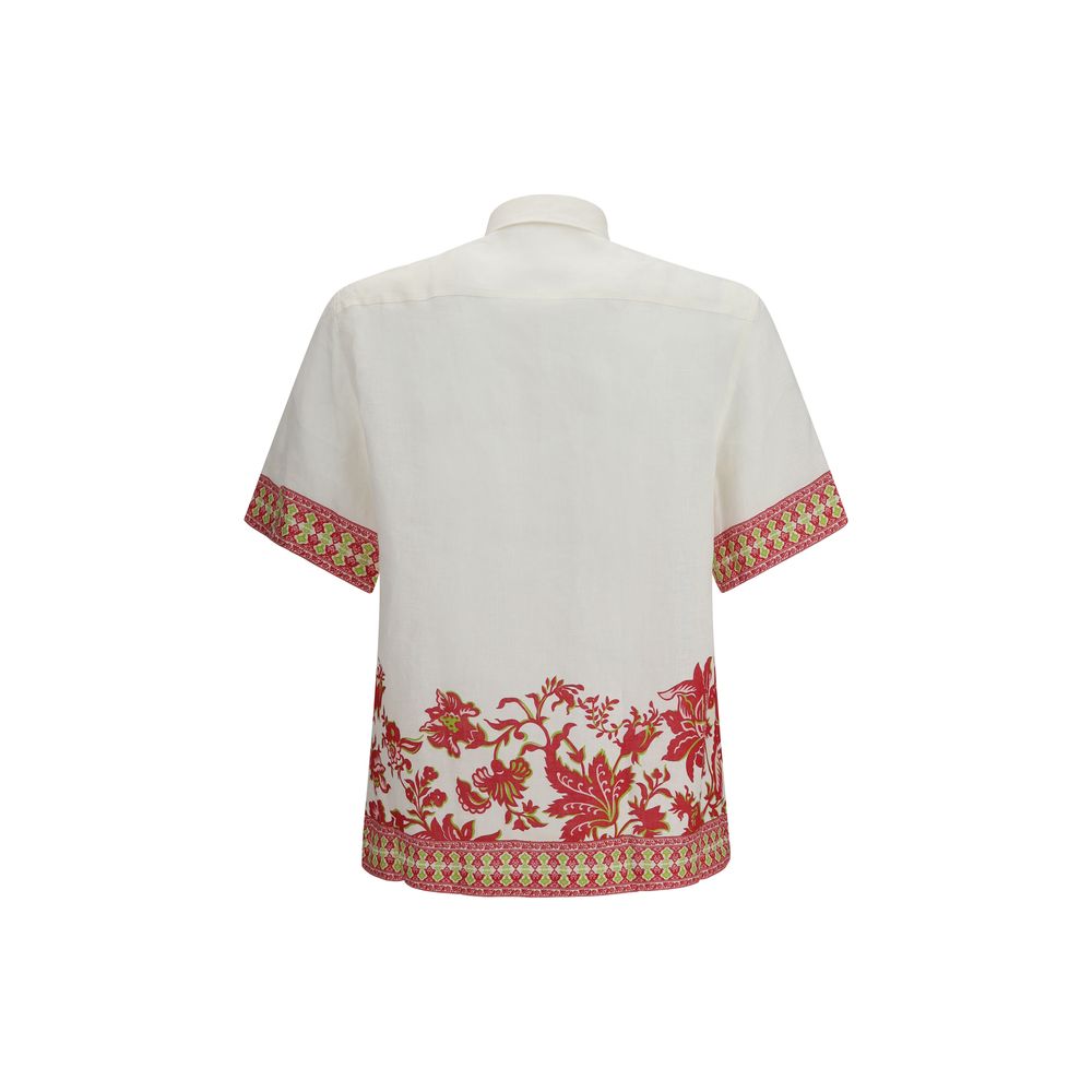Etro Overhemd met meerkleurig linnenpatroon