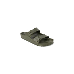 Birkenstock Grüne Flache Sandalen aus Kunststoff