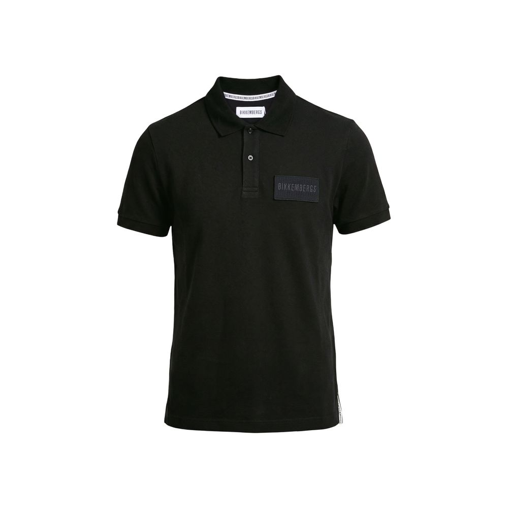 Bikkembergs Poloshirt aus schwarzer Baumwolle