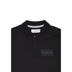 Bikkembergs Poloshirt aus schwarzer Baumwolle