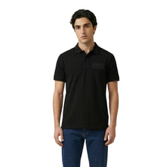 Bikkembergs Poloshirt aus schwarzer Baumwolle