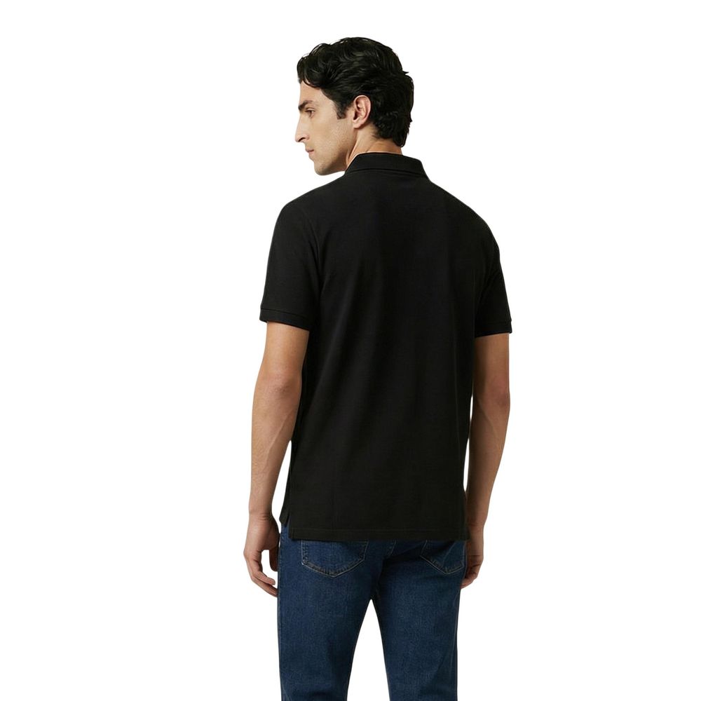 Bikkembergs Poloshirt aus schwarzer Baumwolle