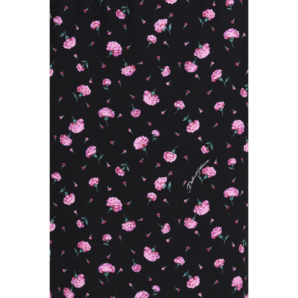 Dolce & Gabbana Multikleurige Zijden Casual Jurk
