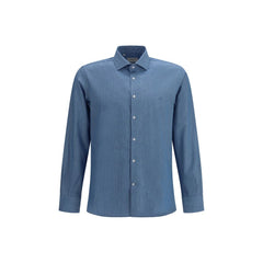 Brooksfield Blue Cotton Shirt