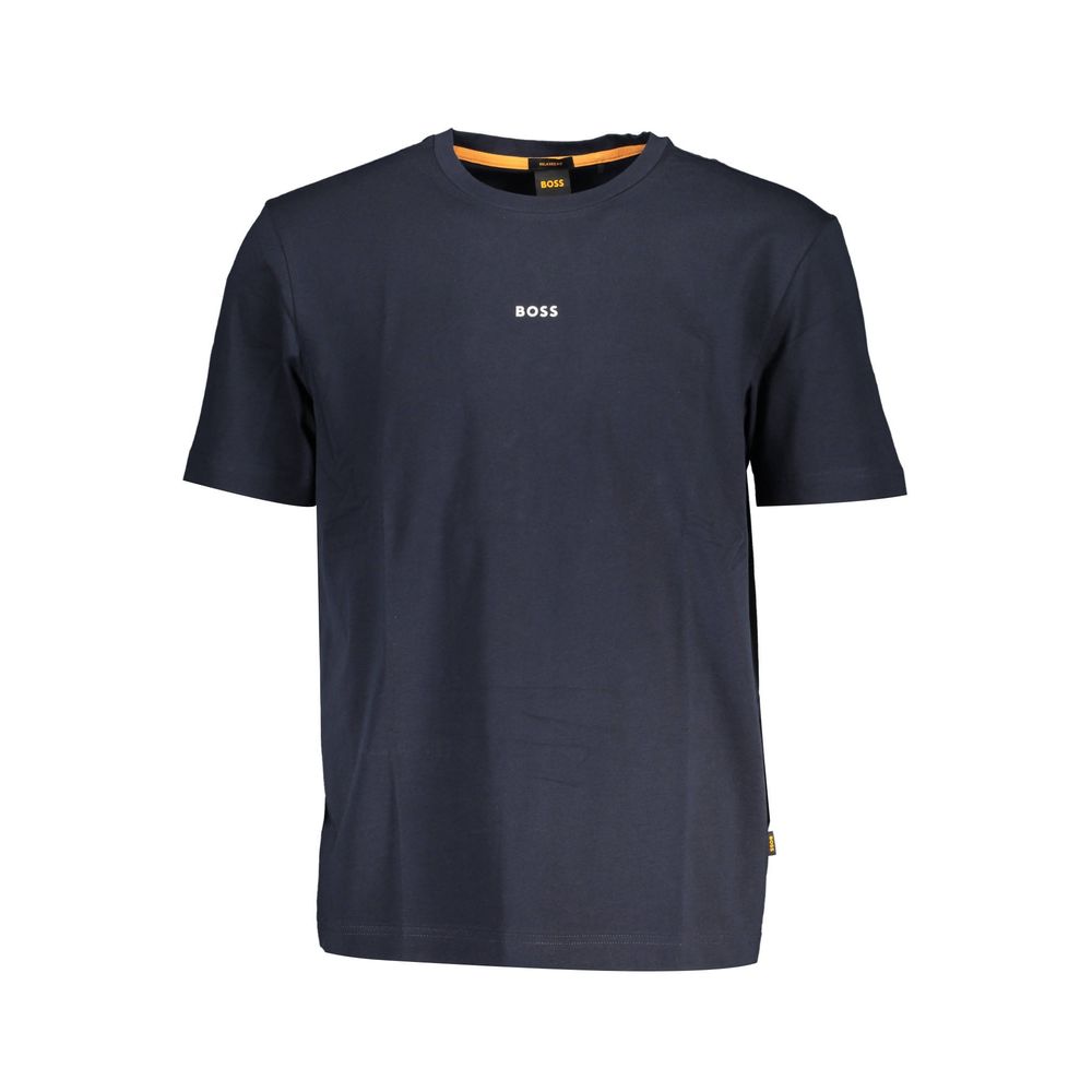 Hugo Boss Blaues Bio-Baumwoll-T-Shirt für Herren