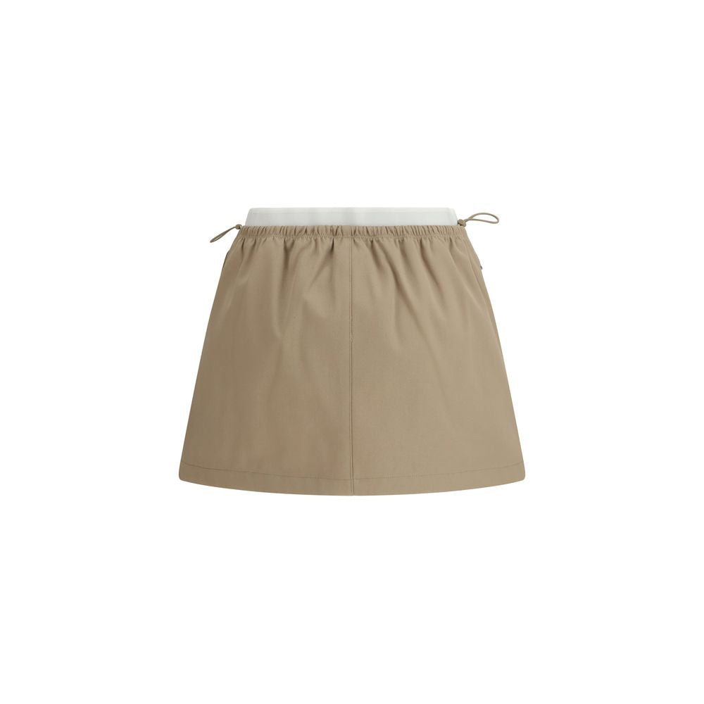 Alexander Wang Beiger Minirock aus Baumwolle