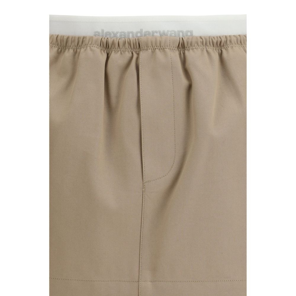 Alexander Wang Beiger Minirock aus Baumwolle