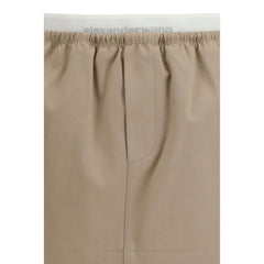 Alexander Wang Beiger Minirock aus Baumwolle