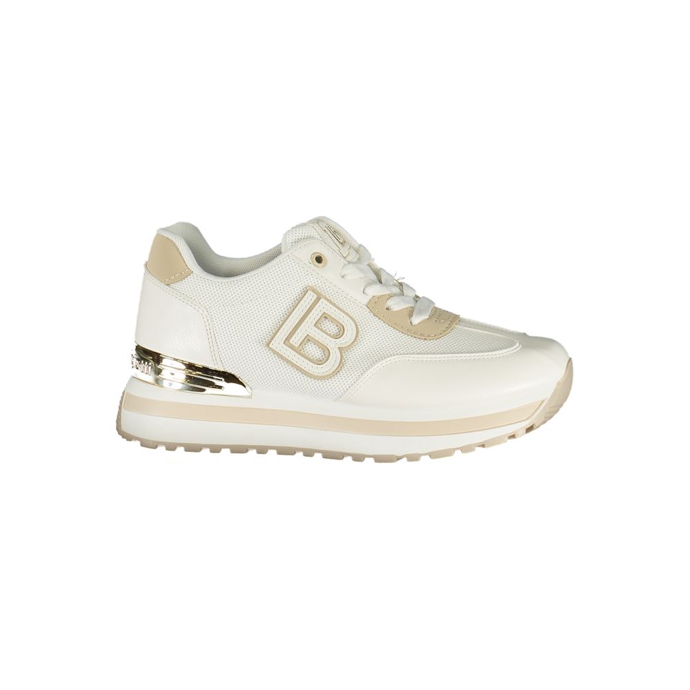 Laura Biagiotti Weißer Polyurethan Damen-Sneaker