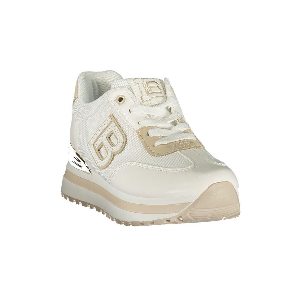 Laura Biagiotti Weißer Polyurethan Damen-Sneaker