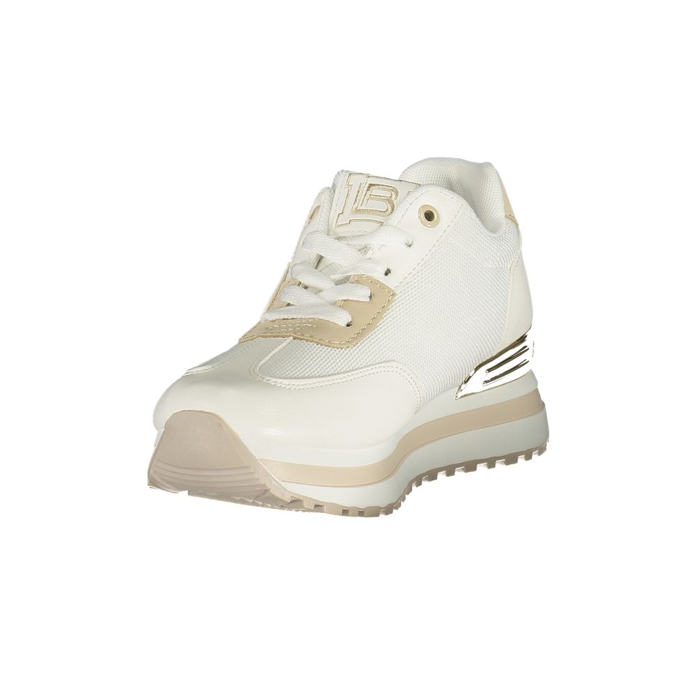 Laura Biagiotti Weißer Polyurethan Damen-Sneaker