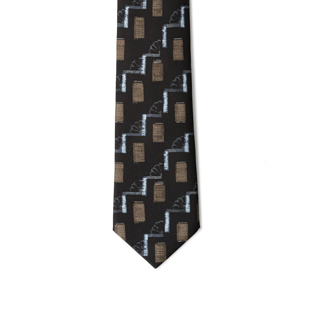 Giorgio Armani Schwarze Seidenkrawatte