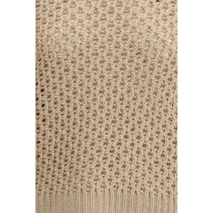 Fabiana Filippi Beige Fleece Wool Sweatshirt