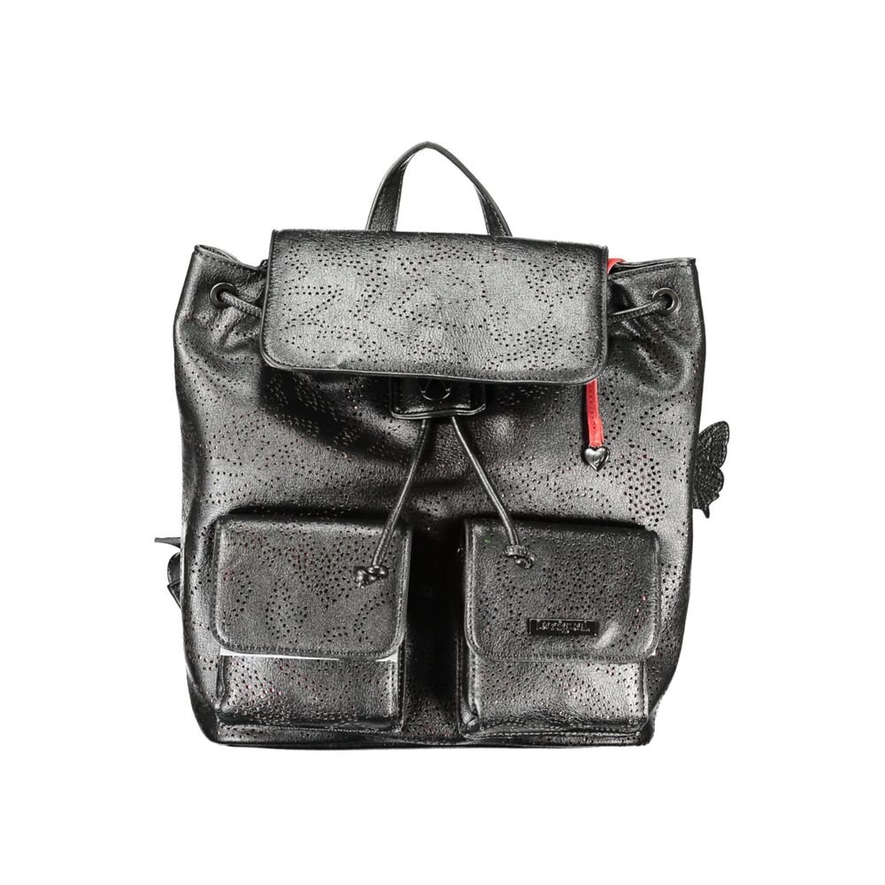 Desigual Schwarzer Damen-Mini-Rucksack aus Polyurethan