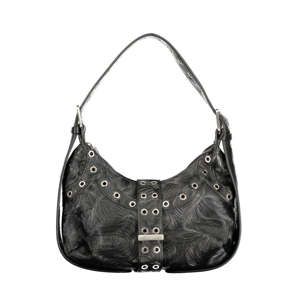 Desigual Schwarze Mini-Damentasche aus Polyurethan