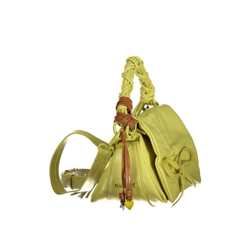 Desigual Giallo Polyurethan Damenhandtasche
