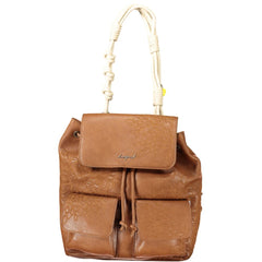 Desigual Marrone Polyurethan Damen Rucksack