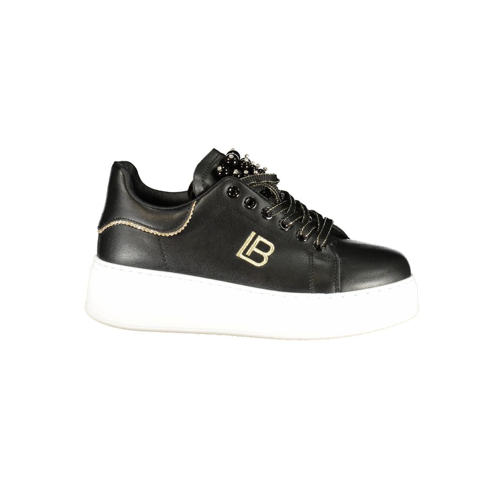 Laura Biagiotti Schwarzer Polyurethan Damen-Sneaker