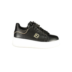 Laura Biagiotti Schwarzer Polyurethan Damen-Sneaker