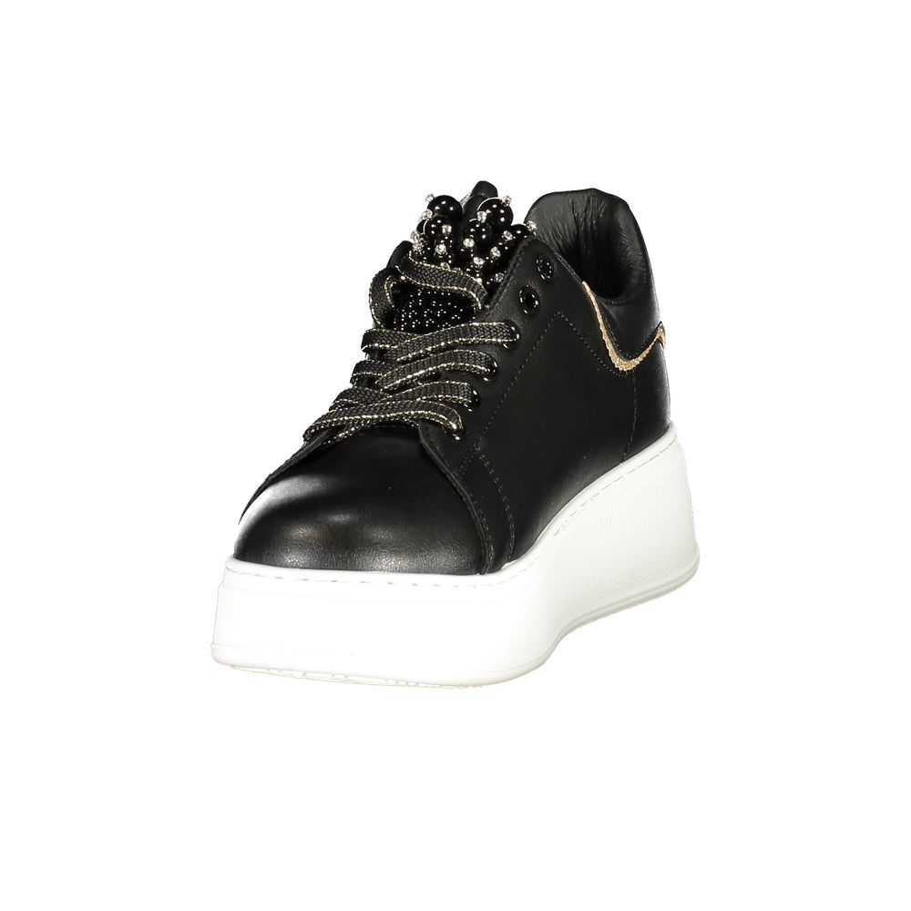 Laura Biagiotti Schwarzer Polyurethan Damen-Sneaker