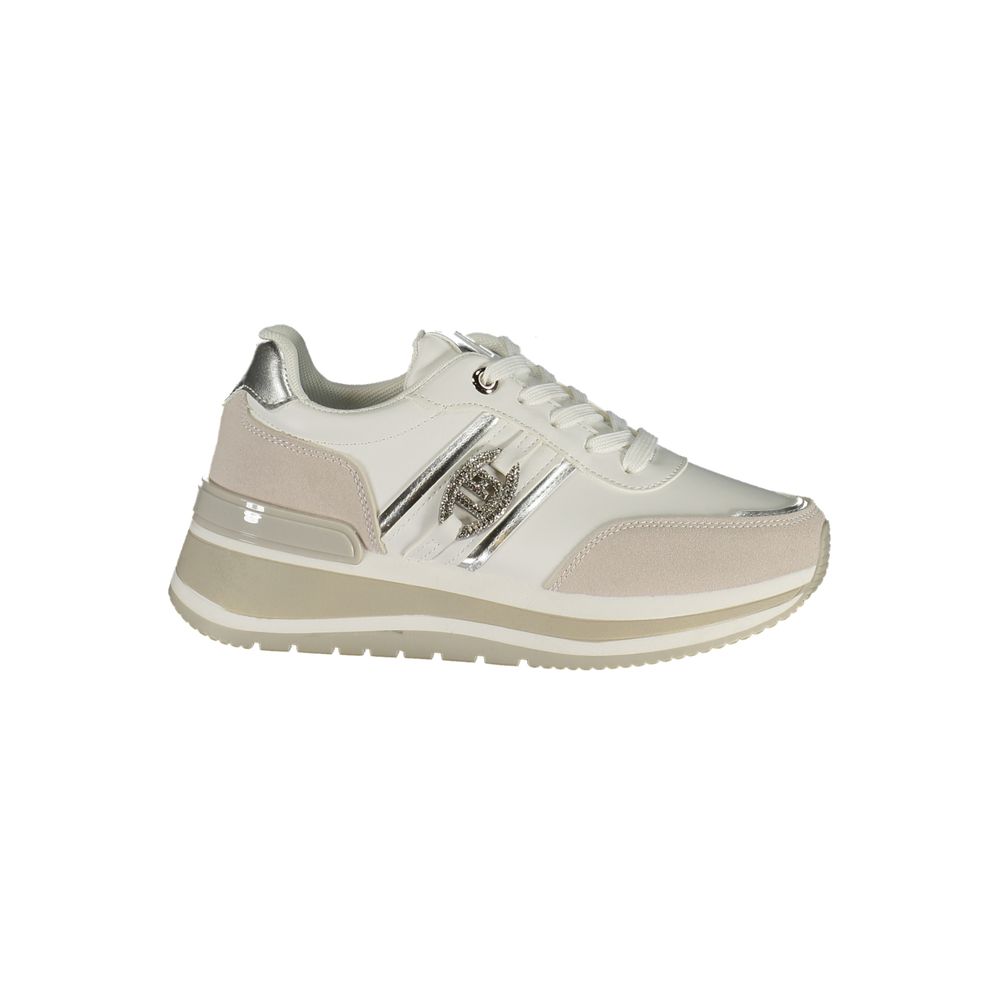 Laura Biagiotti Weißer Polyurethan Damen-Sneaker