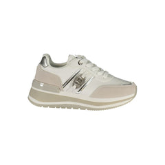 Laura Biagiotti Weißer Polyurethan Damen-Sneaker
