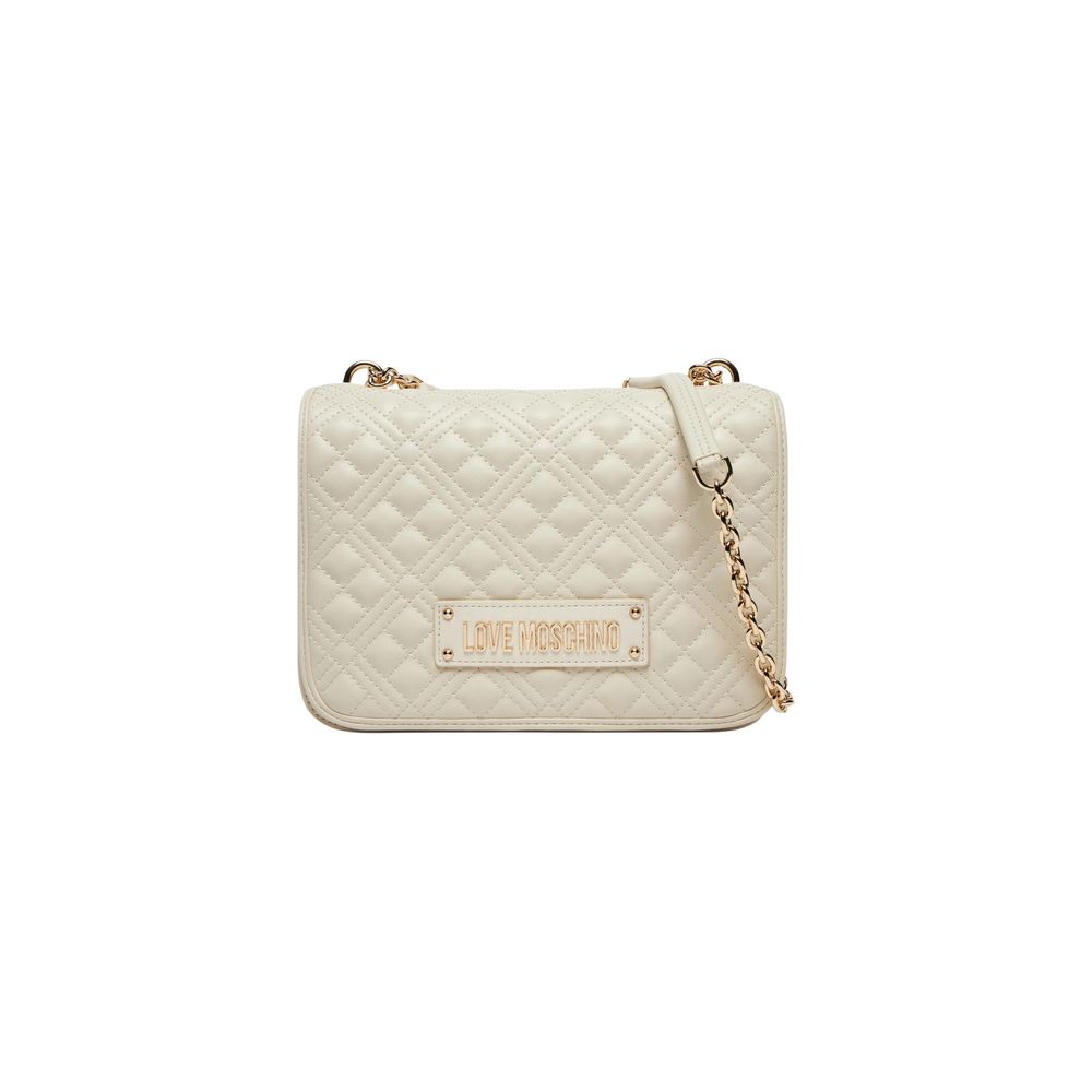 Love Moschino Beige Handtasche aus Polyethylen