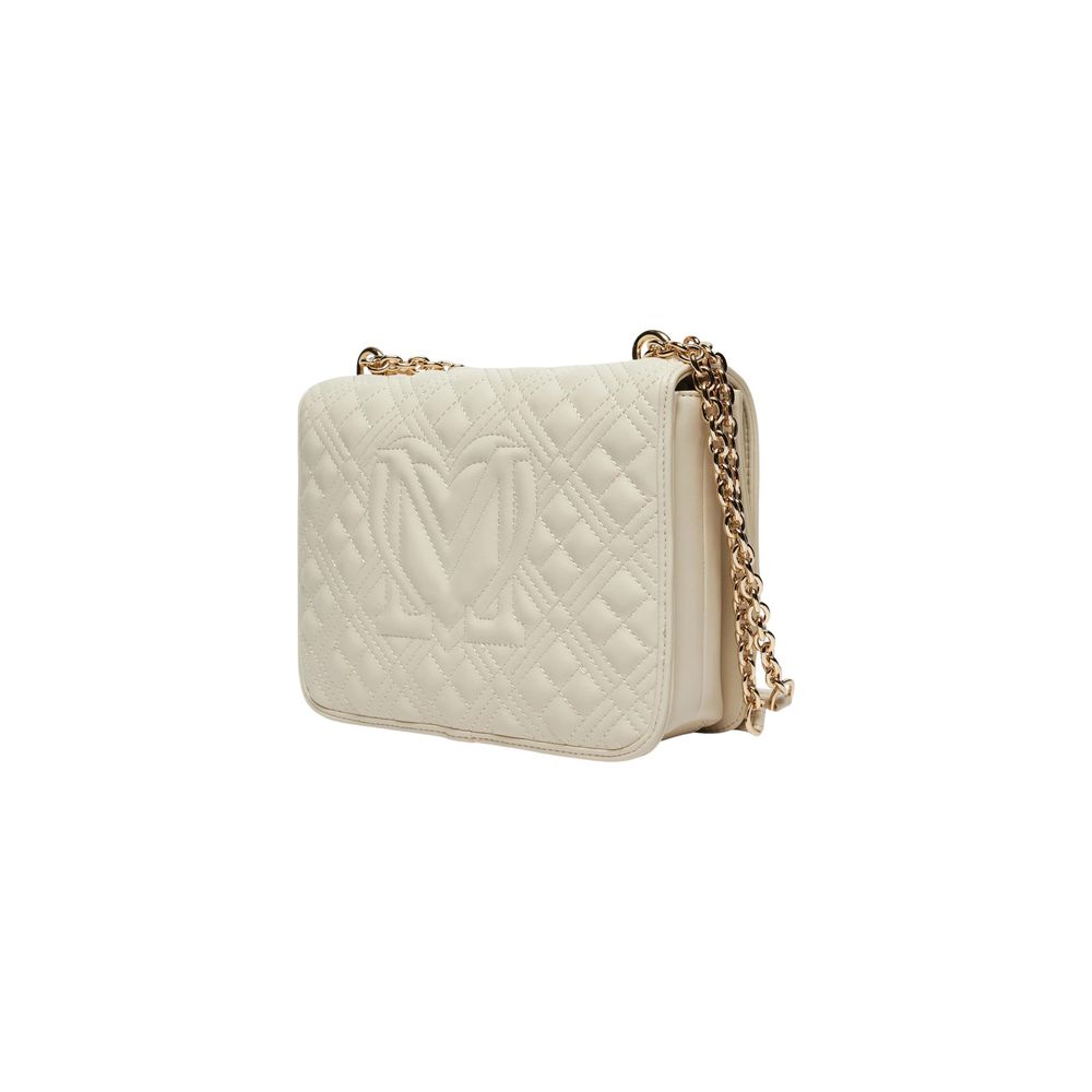 Love Moschino Beige Handtasche aus Polyethylen