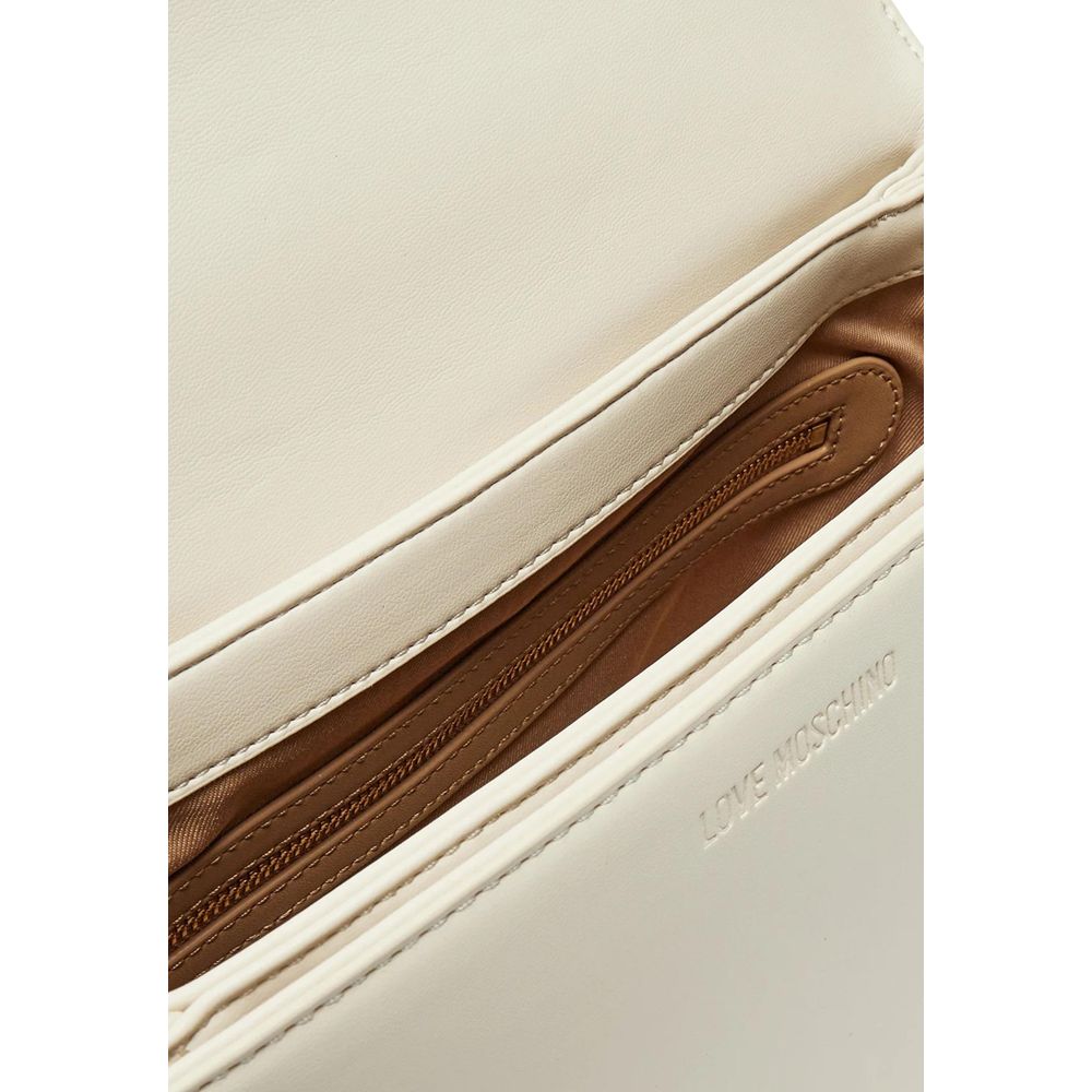 Love Moschino Beige Handtasche aus Polyethylen