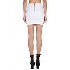 Balmain Witte Polyester Miniskirt